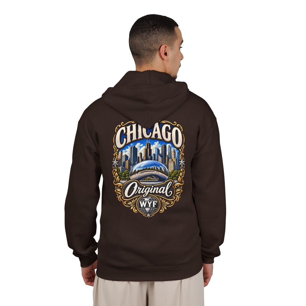 WYF Chicago Full-Zip Hoodie | Chicago Souvenir & Where You From Streetwear
