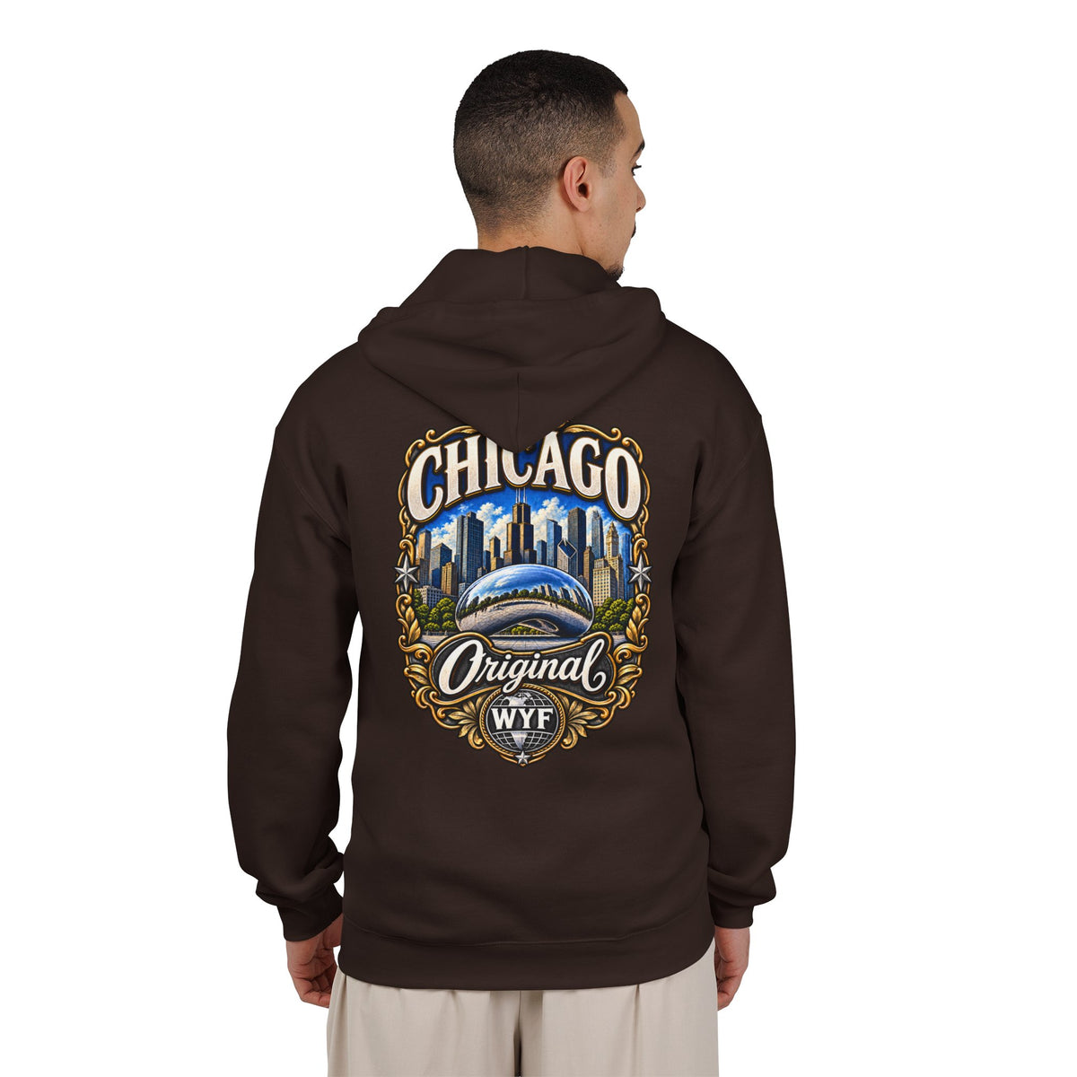 WYF Chicago Full-Zip Hoodie | Chicago Souvenir & Where You From Streetwear
