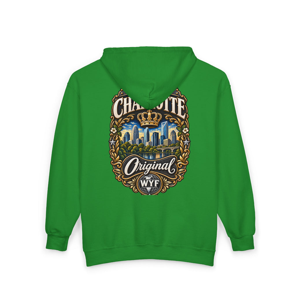 WYF Charlotte Full-Zip Hoodie | Charlotte Souvenir & Where You From Streetwear