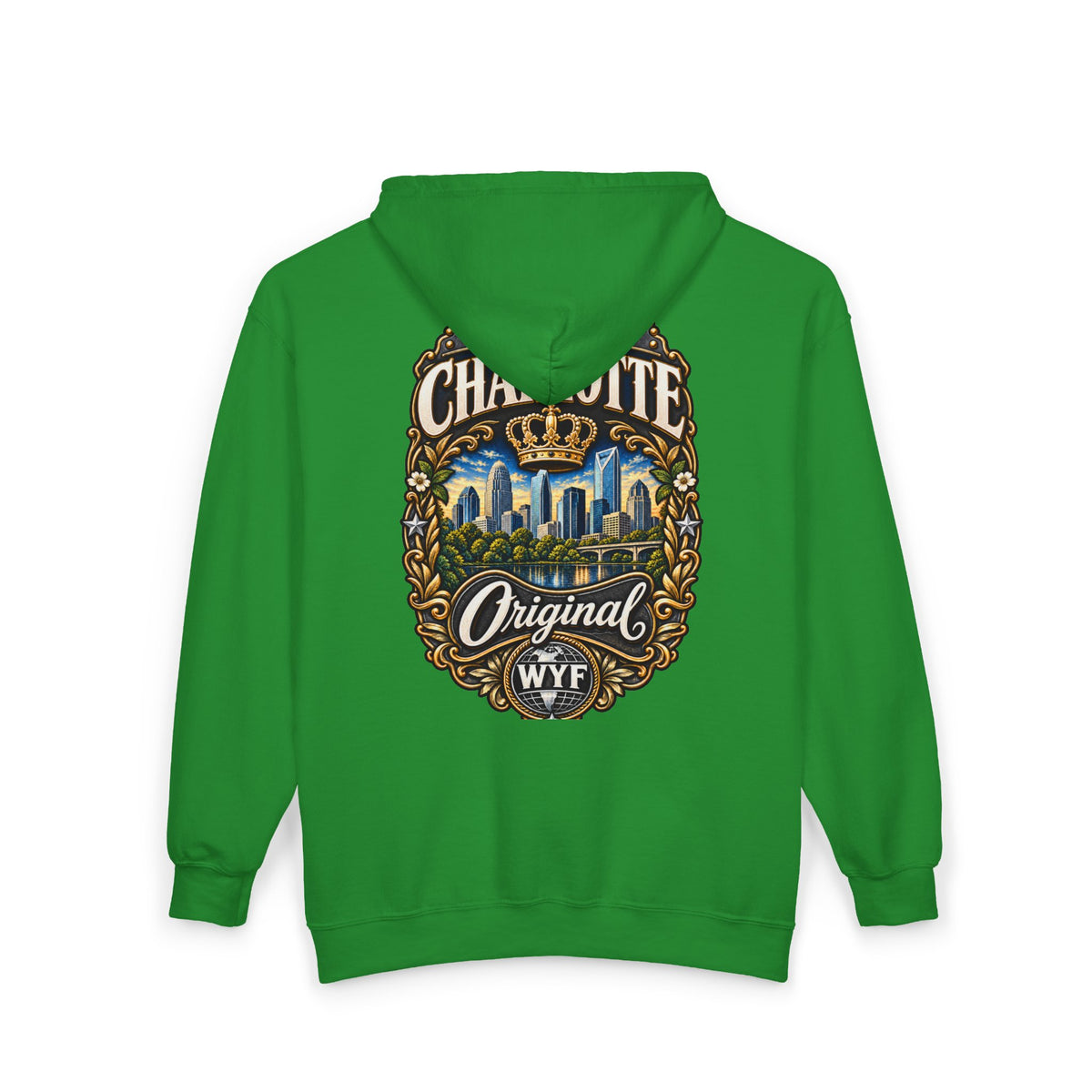 WYF Charlotte Full-Zip Hoodie | Charlotte Souvenir & Where You From Streetwear