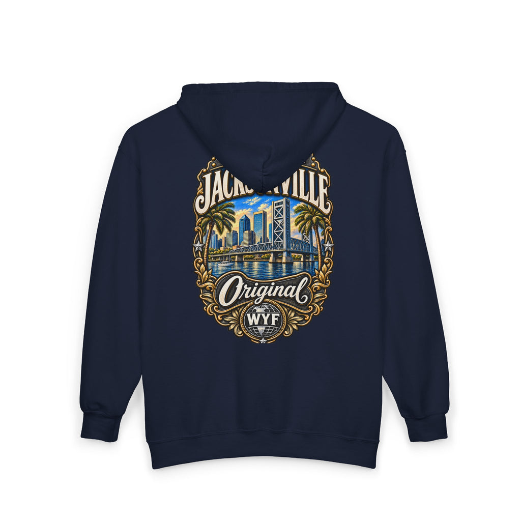 WYF Jacksonville Full-Zip Hoodie | Jacksonville Souvenir & Where You From Streetwear