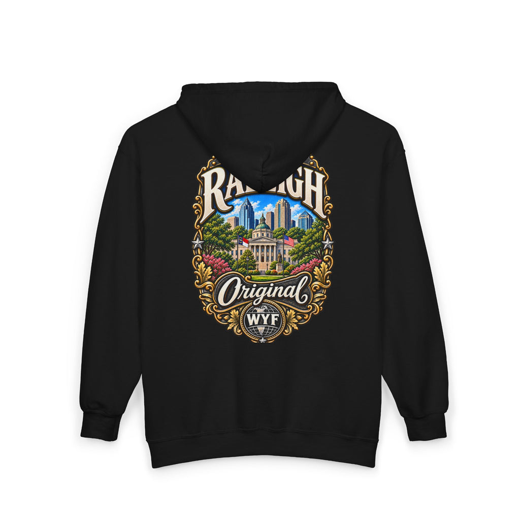 WYF Raleigh Full-Zip Hoodie | Raleigh Souvenir & Where You From Streetwear