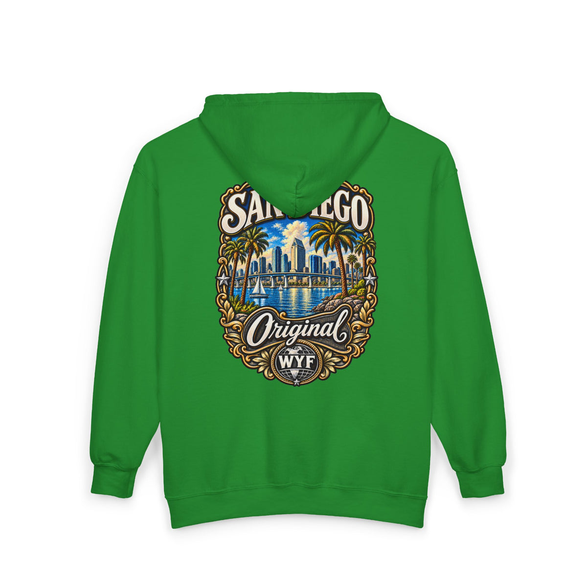 WYF San Diego Full-Zip Hoodie | San Diego Souvenir & Where You From Streetwear