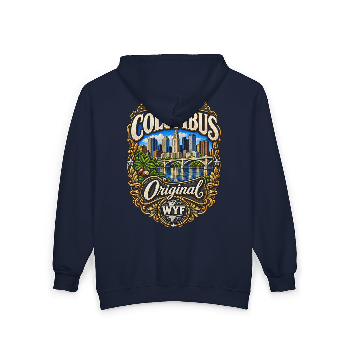 WYF Columbus Full-Zip Hoodie | Columbus Souvenir & Where You From Streetwear