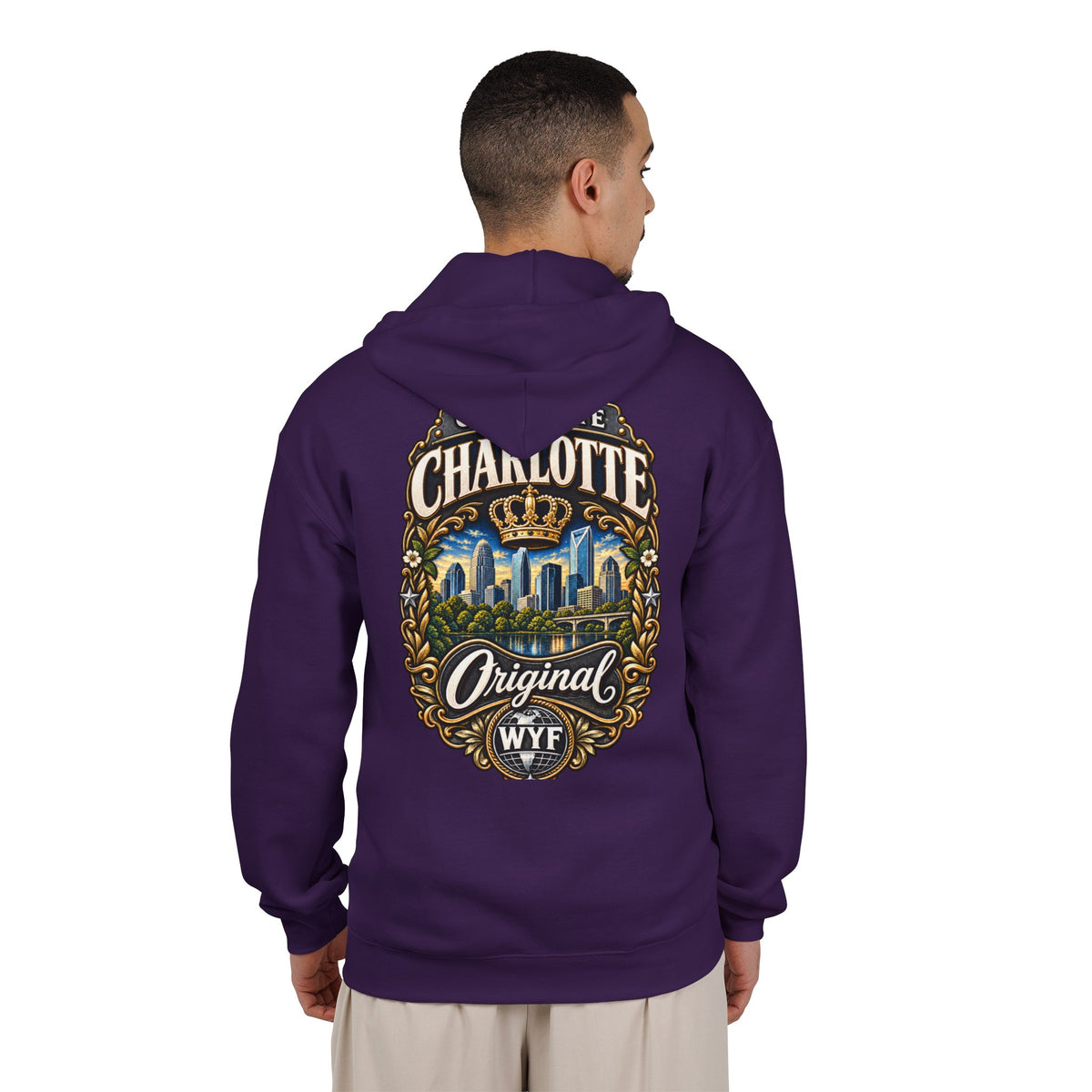 WYF Charlotte Full-Zip Hoodie | Charlotte Souvenir & Where You From Streetwear