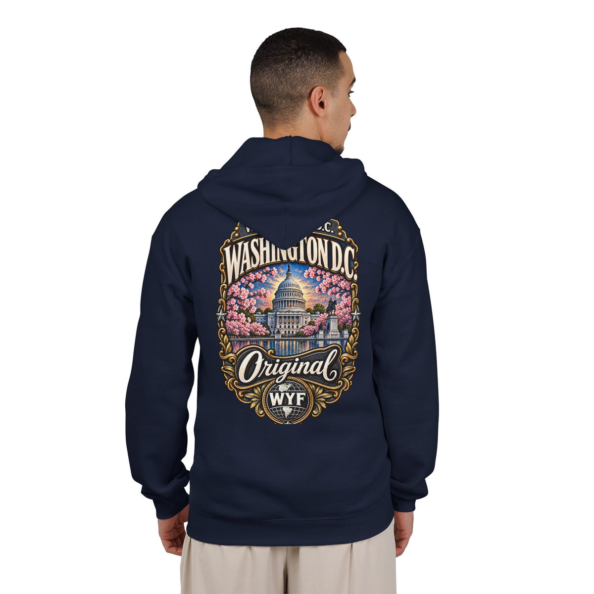 WYF Washington Dc Full-Zip Hoodie | Washington Dc Souvenir & Where You From Streetwear
