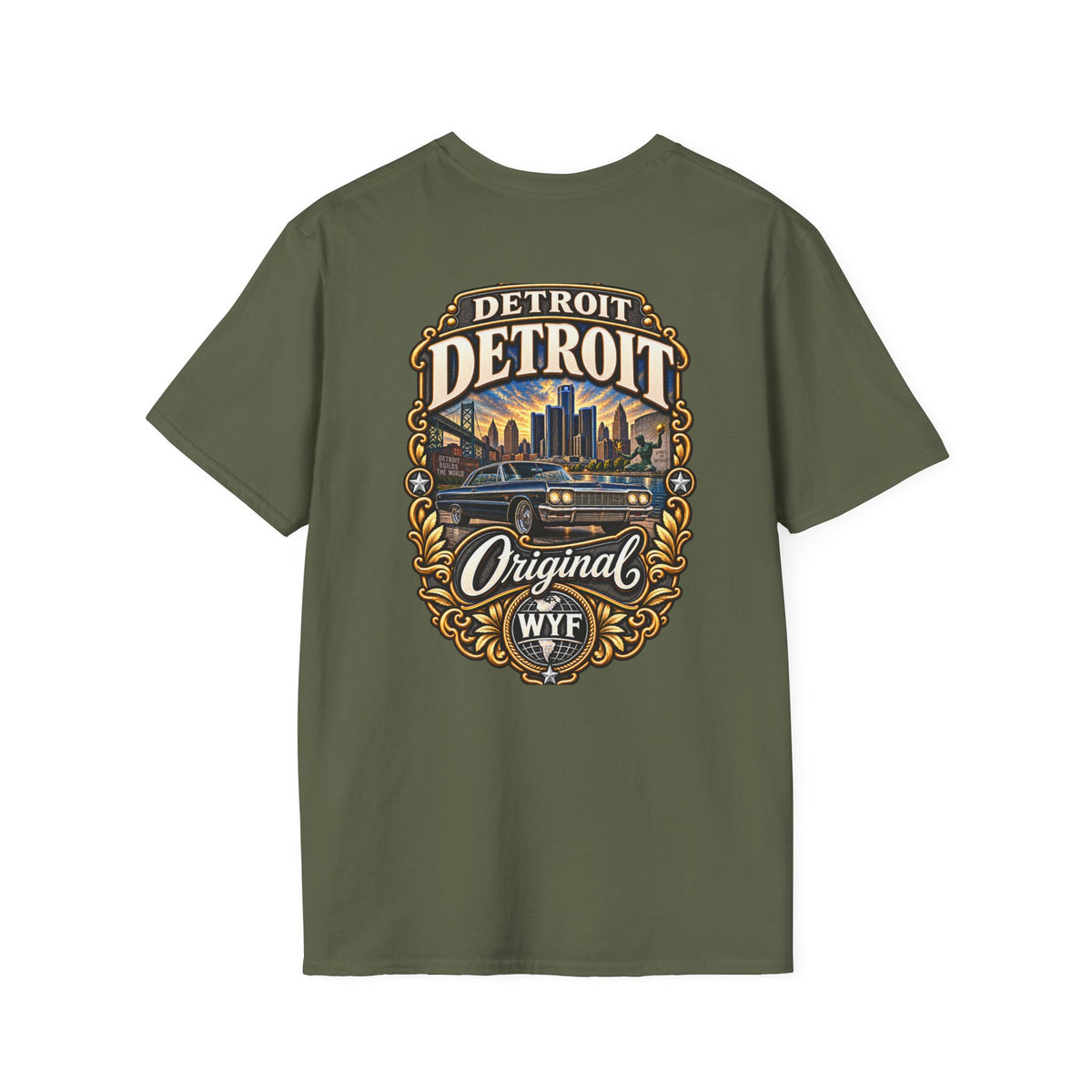 WYF Detroit T-Shirt | Detroit Souvenir & Where You From Streetwear