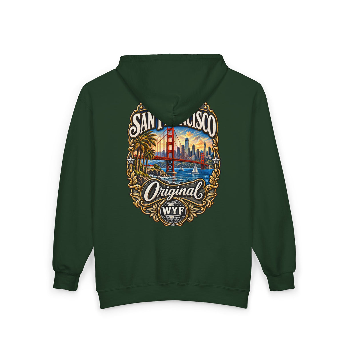 WYF San Francisco Full-Zip Hoodie | San Francisco Souvenir & Where You From Streetwear