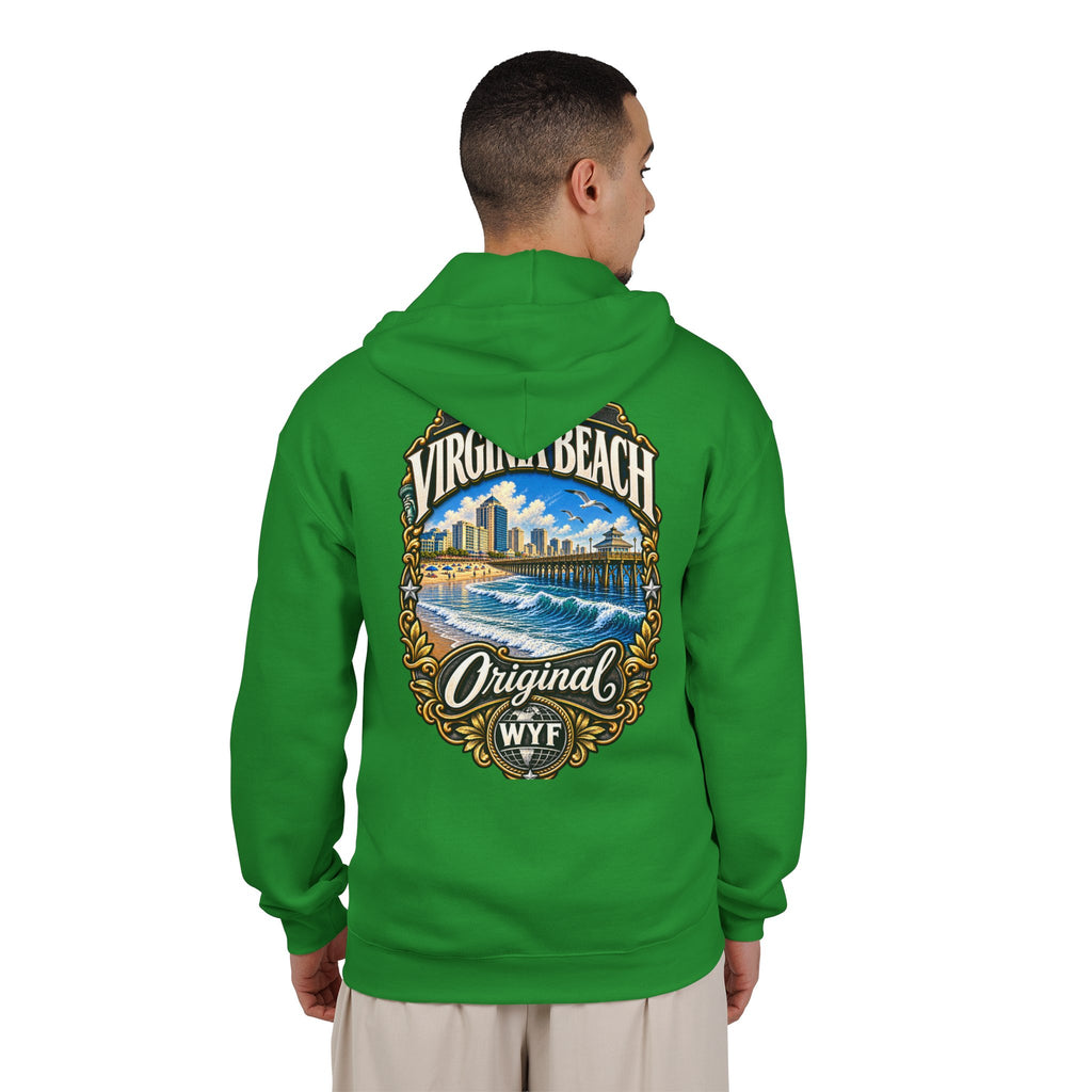 WYF Virginia Beach Full-Zip Hoodie | Virginia Beach Souvenir & Where You From Streetwear