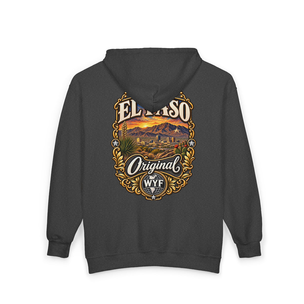 WYF El Paso Full-Zip Hoodie | El Paso Souvenir & Where You From Streetwear