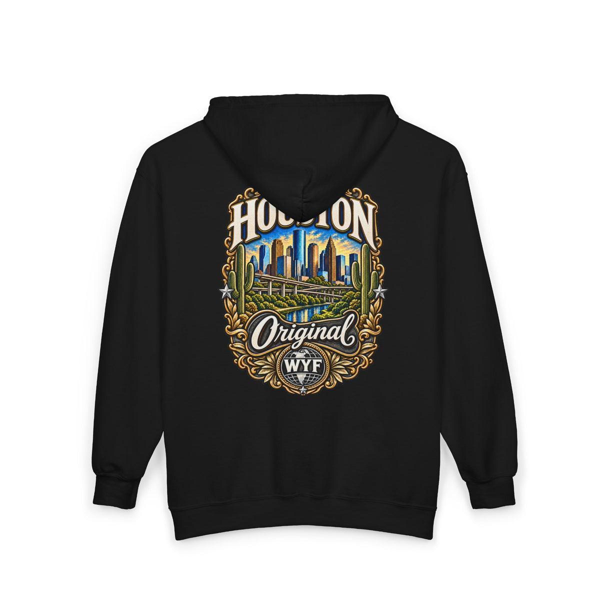 WYF Houston Full-Zip Hoodie | Houston Souvenir & Where You From Streetwear