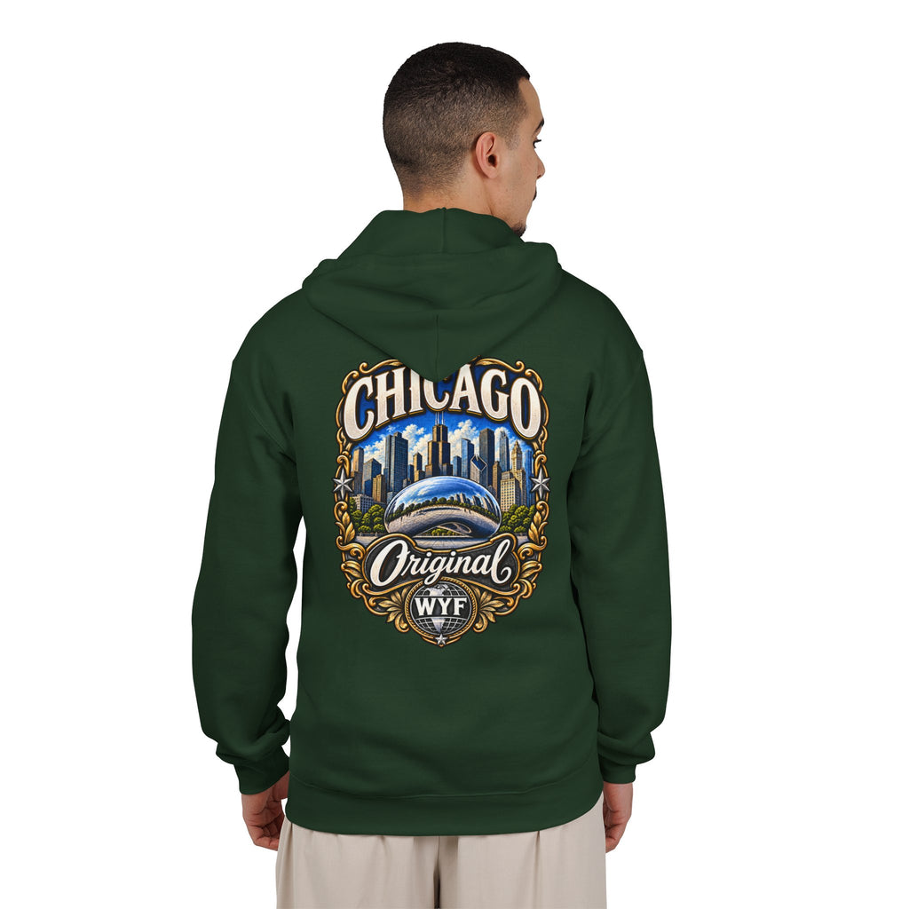 WYF Chicago Full-Zip Hoodie | Chicago Souvenir & Where You From Streetwear
