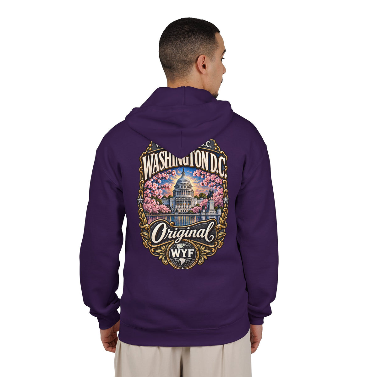 WYF Washington Dc Full-Zip Hoodie | Washington Dc Souvenir & Where You From Streetwear
