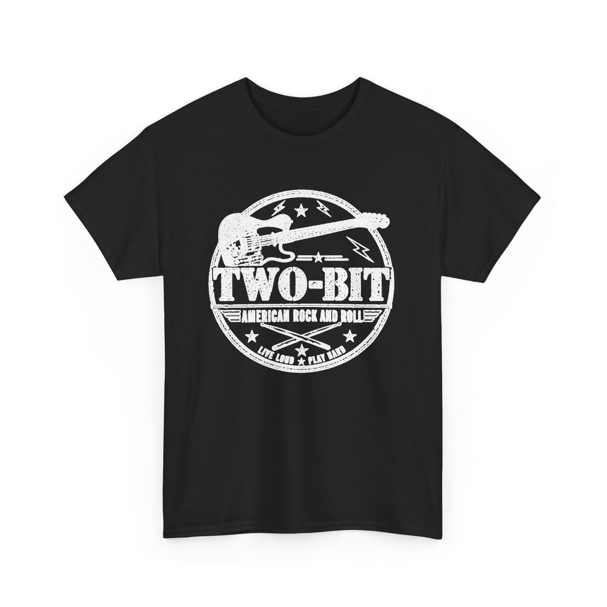 Two-Bit American Rock T-Shirt — Vintage Guitar Band Tee