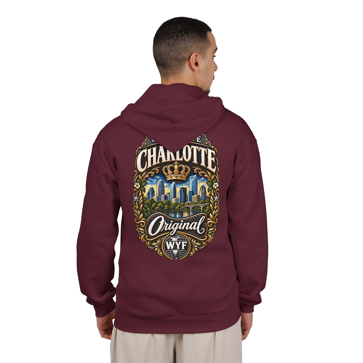 WYF Charlotte Full-Zip Hoodie | Charlotte Souvenir & Where You From Streetwear