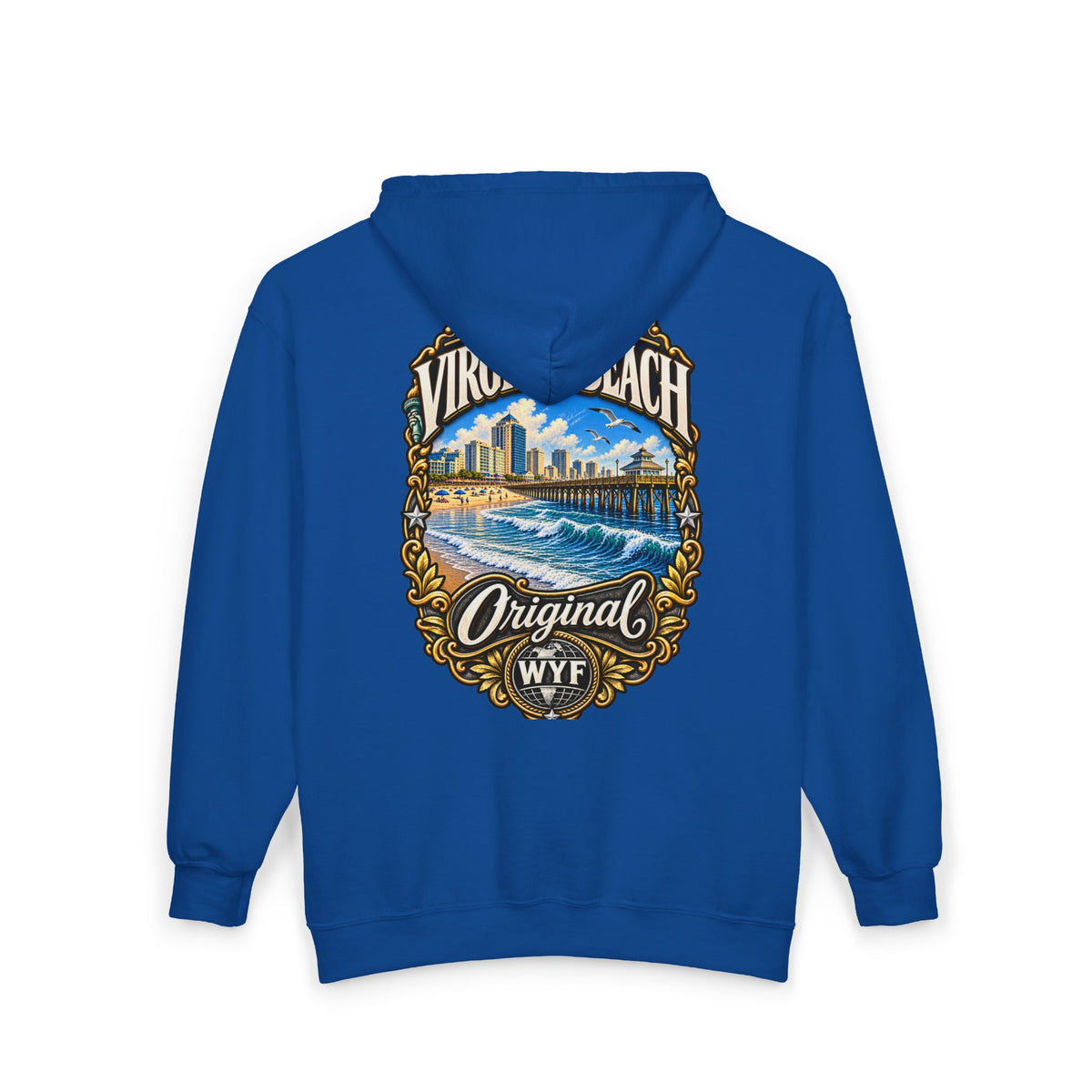 WYF Virginia Beach Full-Zip Hoodie | Virginia Beach Souvenir & Where You From Streetwear