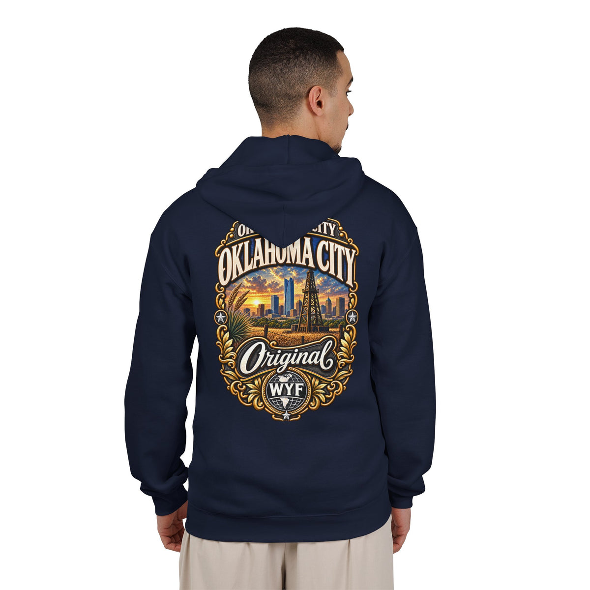 WYF Oklahoma City Full-Zip Hoodie | Oklahoma City Souvenir & Where You From Streetwear