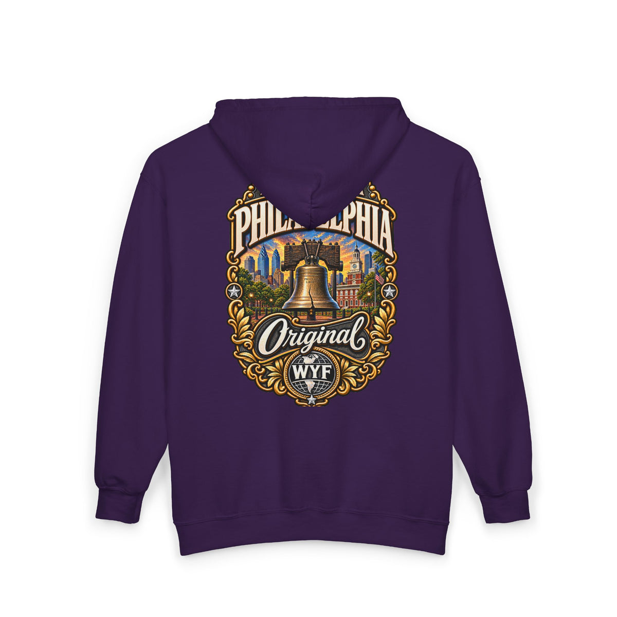 WYF Philadelphia Full-Zip Hoodie | Philadelphia Souvenir & Where You From Streetwear