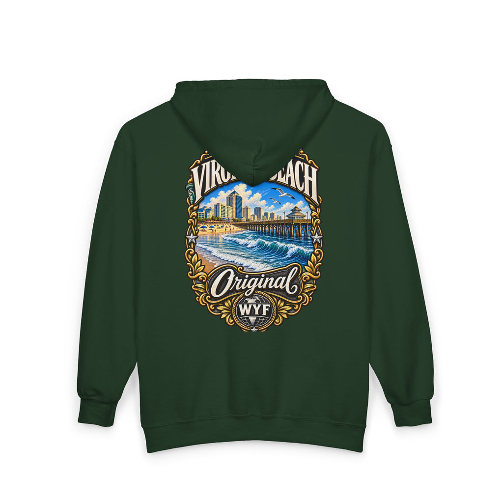WYF Virginia Beach Full-Zip Hoodie | Virginia Beach Souvenir & Where You From Streetwear