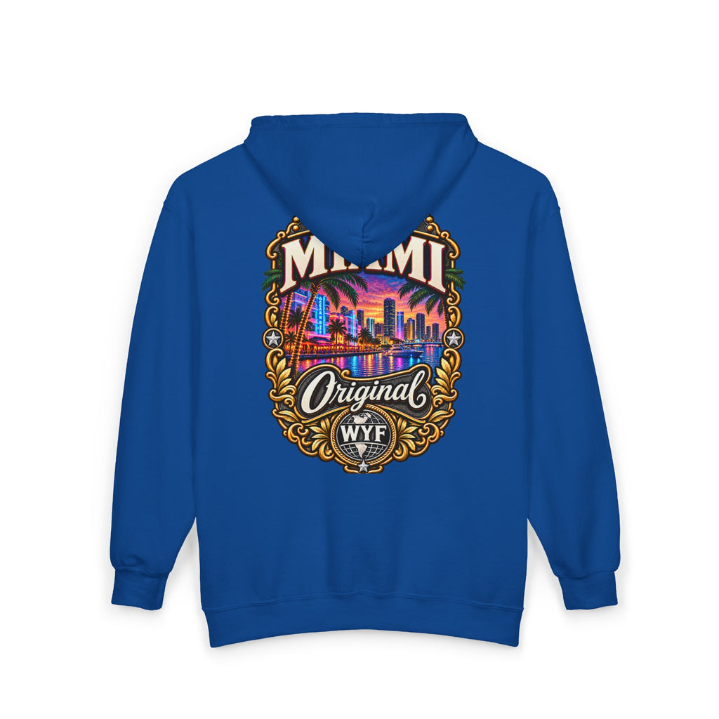 WYF Miami Full-Zip Hoodie | Miami Souvenir & Where You From Streetwear