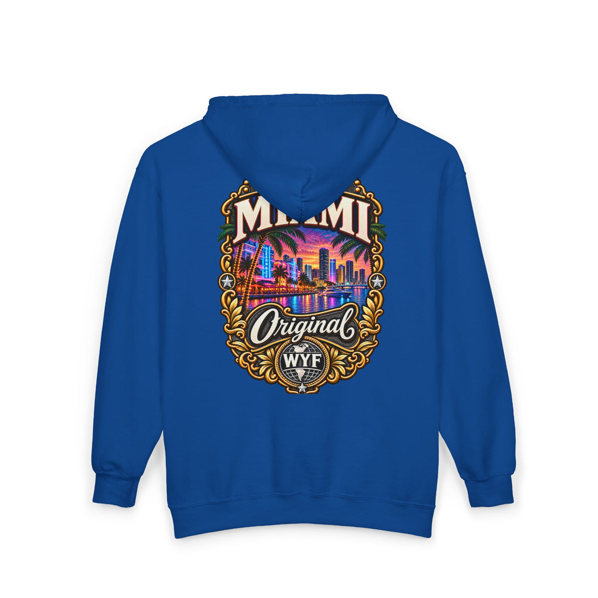 WYF Miami Full-Zip Hoodie | Miami Souvenir & Where You From Streetwear