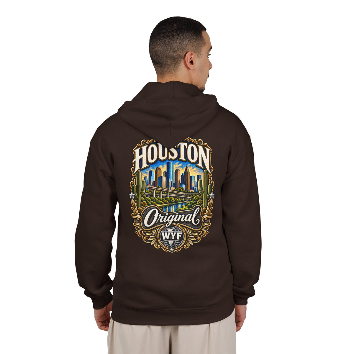 WYF Houston Full-Zip Hoodie | Houston Souvenir & Where You From Streetwear