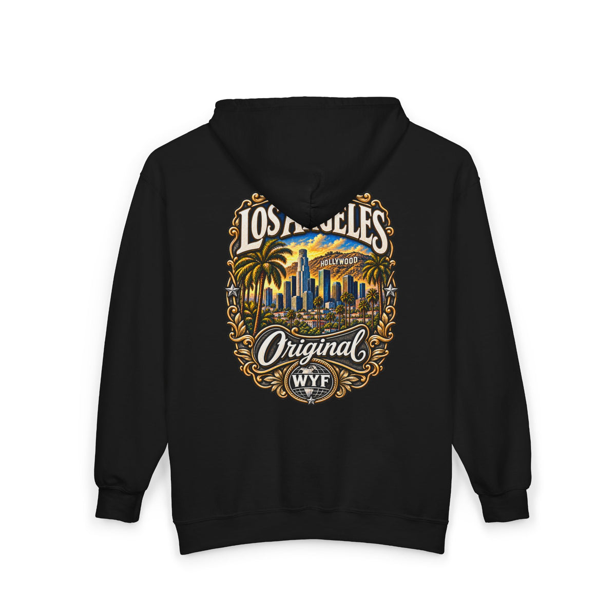 WYF Los Angeles Full-Zip Hoodie | Los Angeles Souvenir & Where You From Streetwear