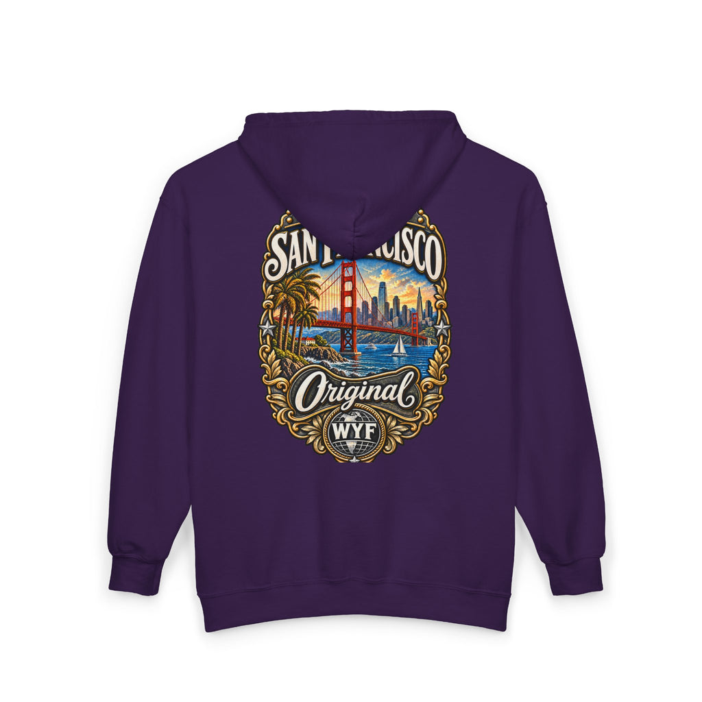 WYF San Francisco Full-Zip Hoodie | San Francisco Souvenir & Where You From Streetwear