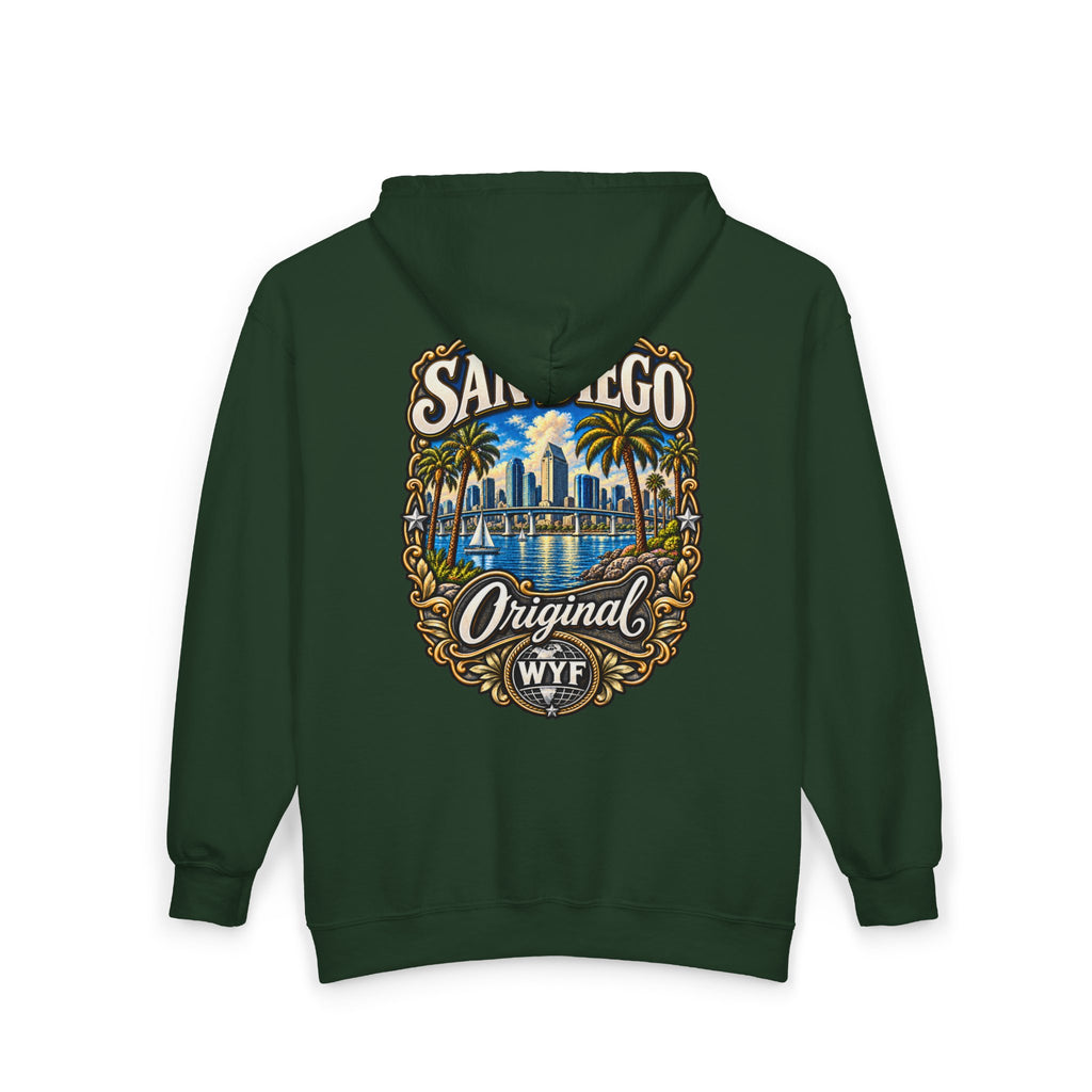 WYF San Diego Full-Zip Hoodie | San Diego Souvenir & Where You From Streetwear