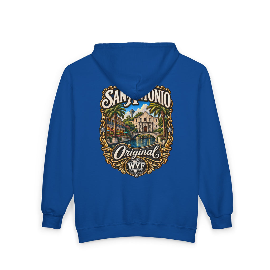 WYF San Antonio Full-Zip Hoodie | San Antonio Souvenir & Where You From Streetwear