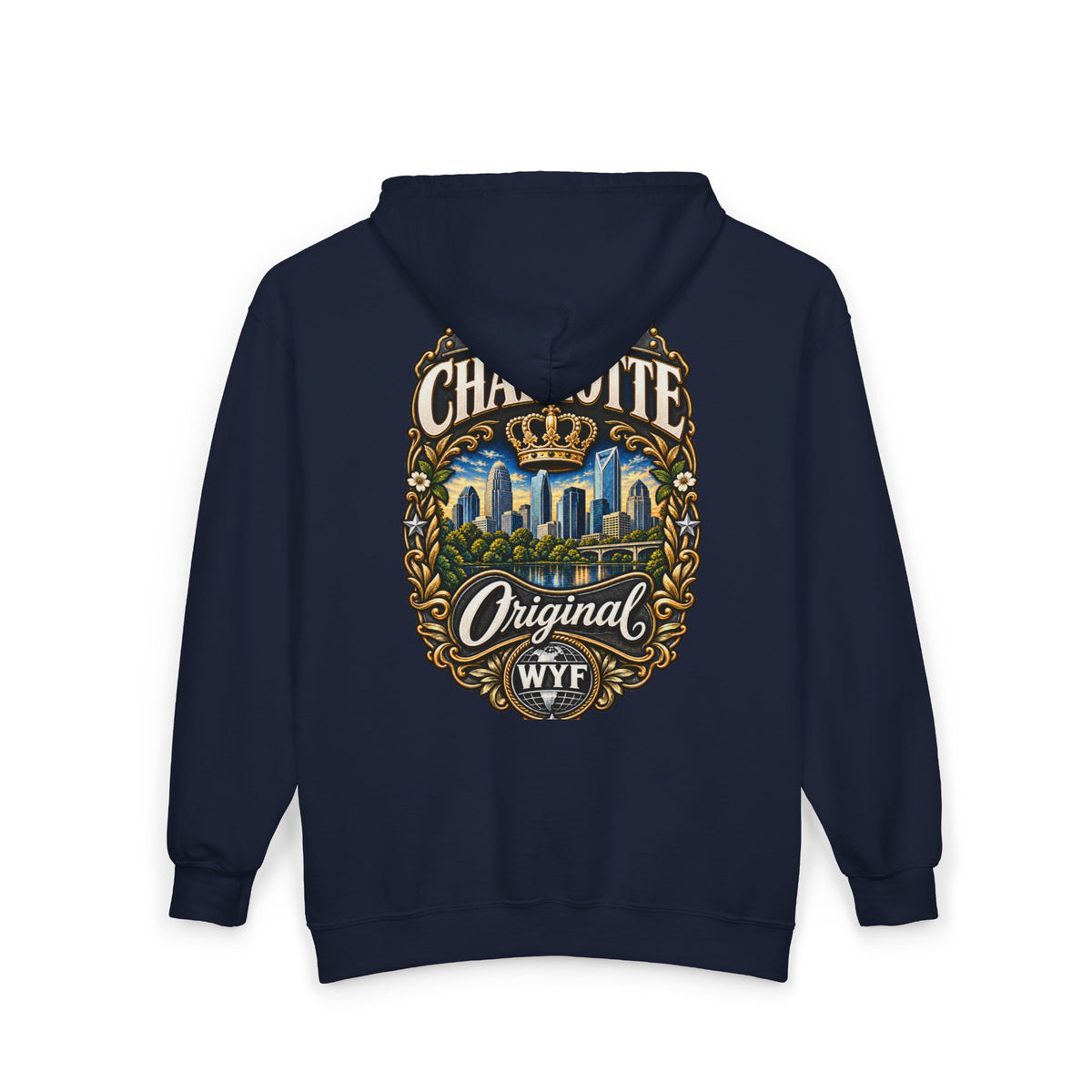 WYF Charlotte Full-Zip Hoodie | Charlotte Souvenir & Where You From Streetwear