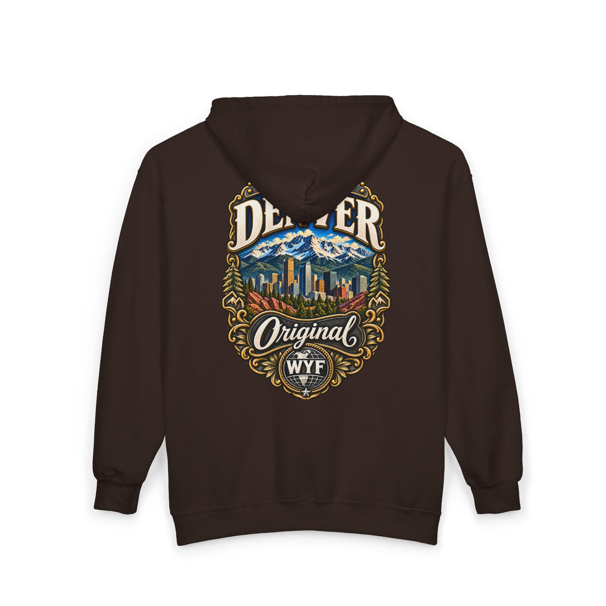 WYF Denver Full-Zip Hoodie | Denver Souvenir & Where You From Streetwear