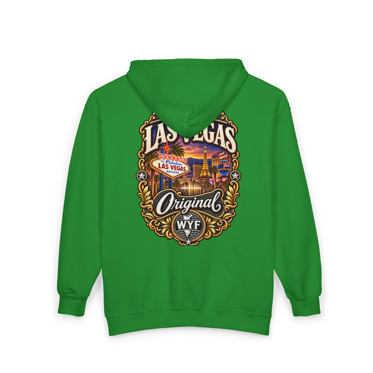 WYF Las Vegas Full-Zip Hoodie | Las Vegas Souvenir & Where You From Streetwear