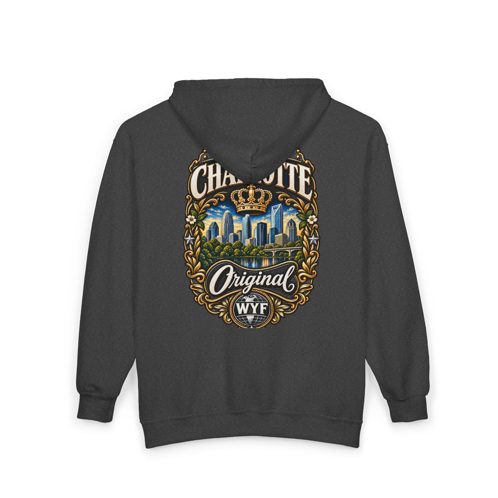 WYF Charlotte Full-Zip Hoodie | Charlotte Souvenir & Where You From Streetwear