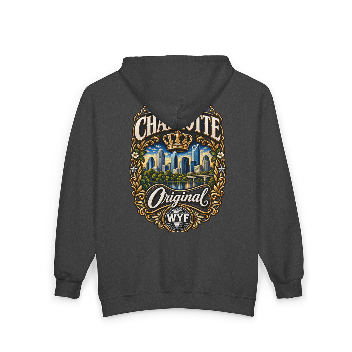 WYF Charlotte Full-Zip Hoodie | Charlotte Souvenir & Where You From Streetwear