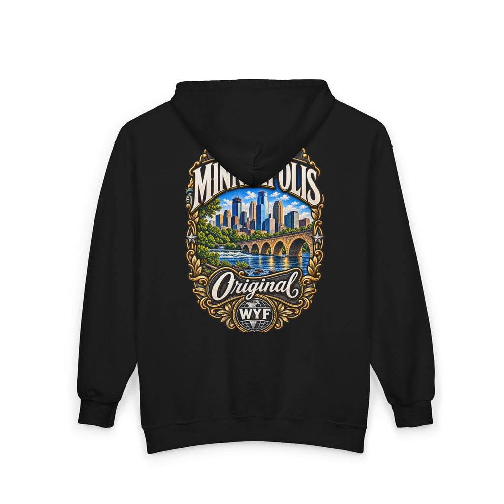 WYF Minneapolis Full-Zip Hoodie | Minneapolis Souvenir & Where You From Streetwear