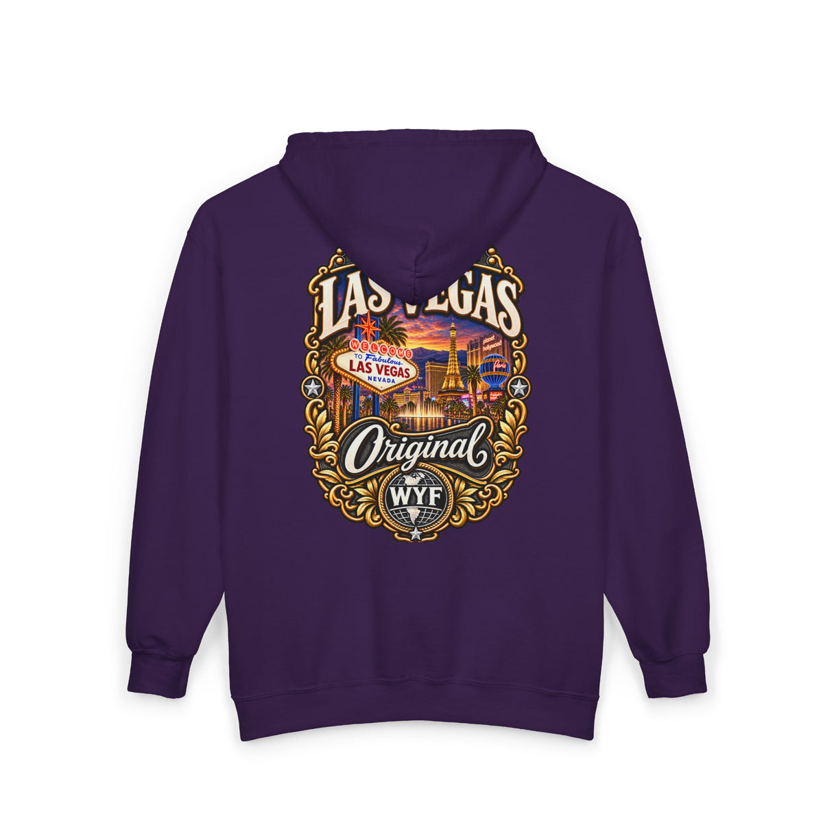 WYF Las Vegas Full-Zip Hoodie | Las Vegas Souvenir & Where You From Streetwear