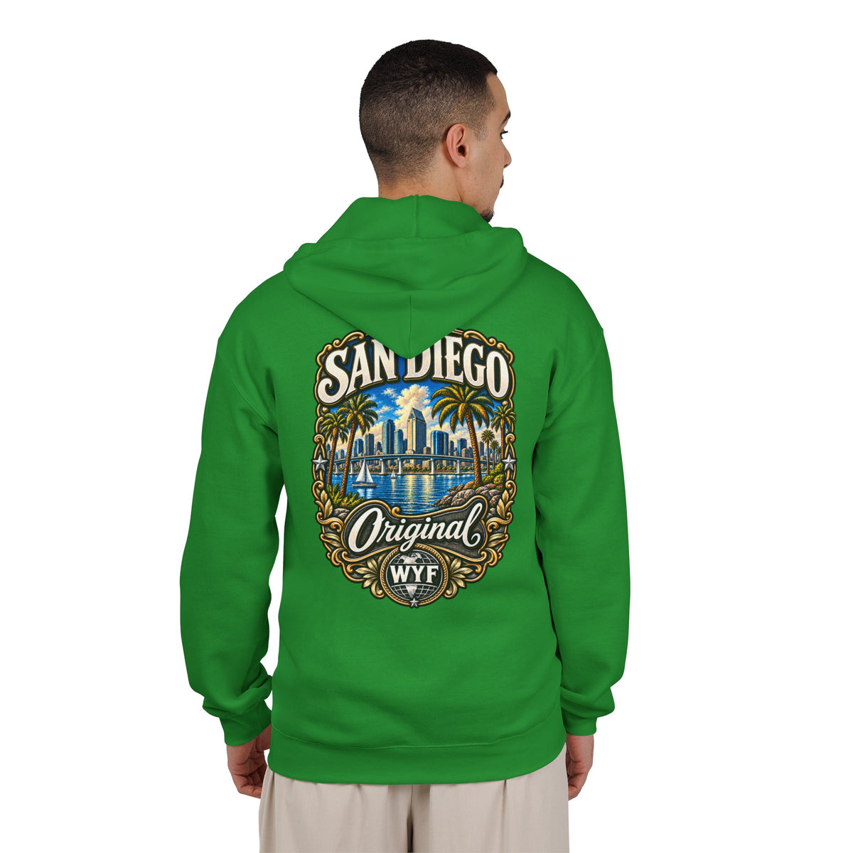 WYF San Diego Full-Zip Hoodie | San Diego Souvenir & Where You From Streetwear