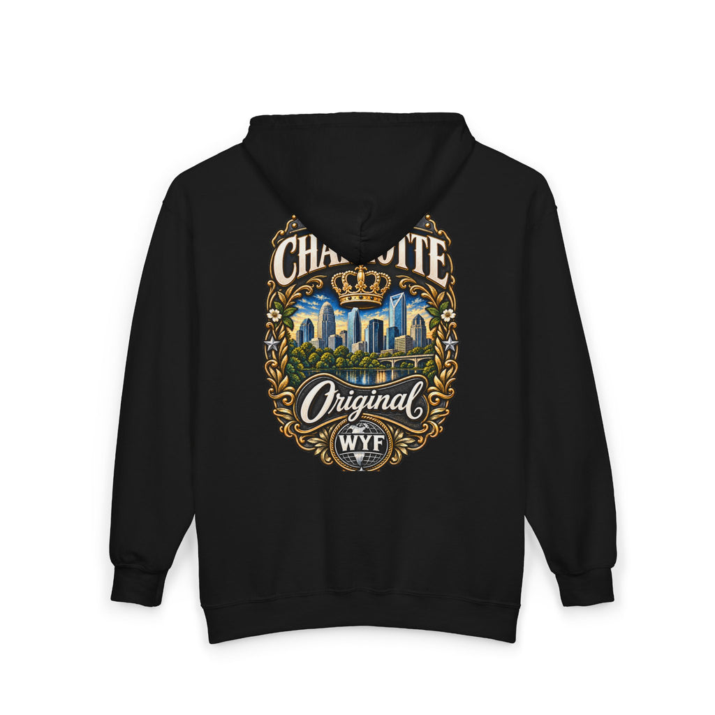 WYF Charlotte Full-Zip Hoodie | Charlotte Souvenir & Where You From Streetwear
