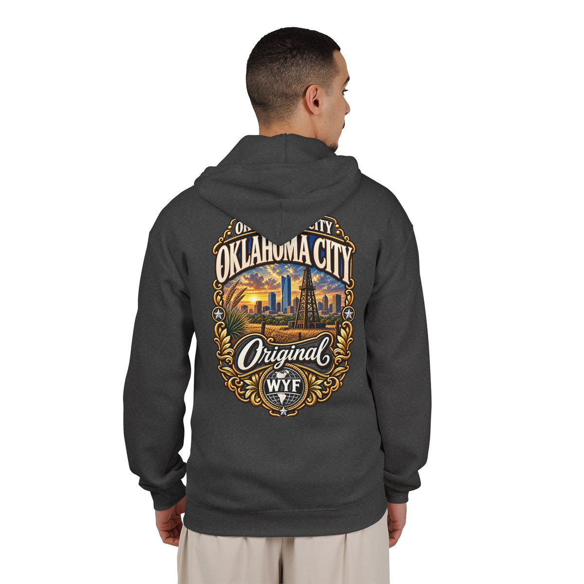 WYF Oklahoma City Full-Zip Hoodie | Oklahoma City Souvenir & Where You From Streetwear