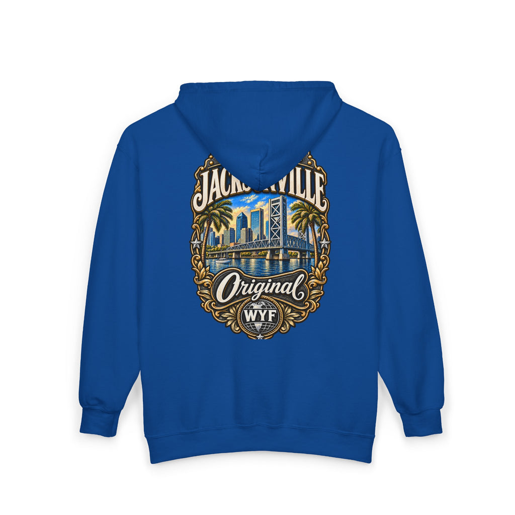 WYF Jacksonville Full-Zip Hoodie | Jacksonville Souvenir & Where You From Streetwear