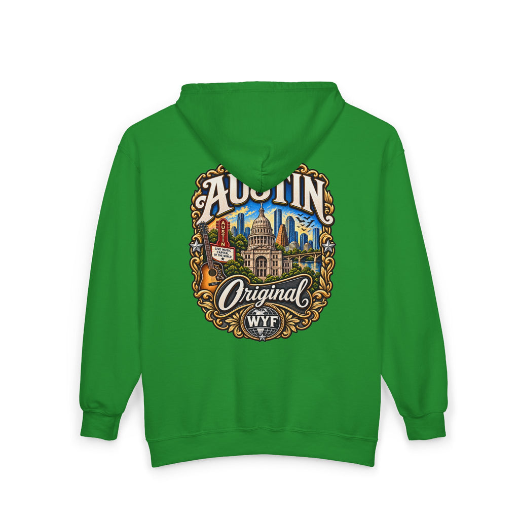 WYF Austin Full-Zip Hoodie | Austin Souvenir & Where You From Streetwear