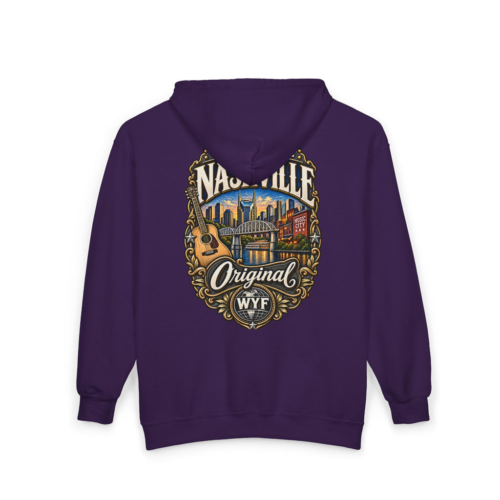 WYF Nashville Full-Zip Hoodie | Nashville Souvenir & Where You From Streetwear
