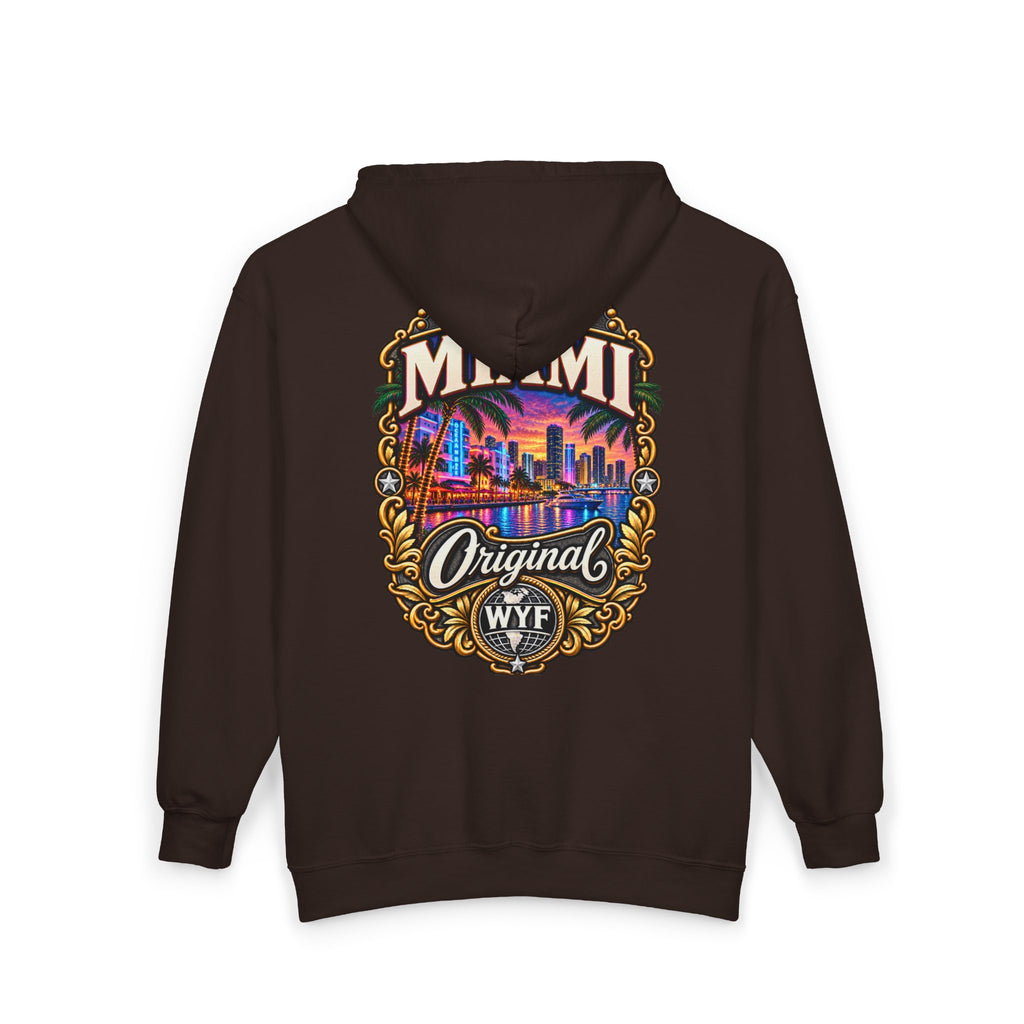 WYF Miami Full-Zip Hoodie | Miami Souvenir & Where You From Streetwear
