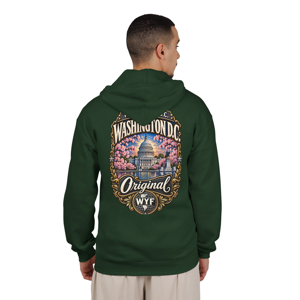 WYF Washington Dc Full-Zip Hoodie | Washington Dc Souvenir & Where You From Streetwear