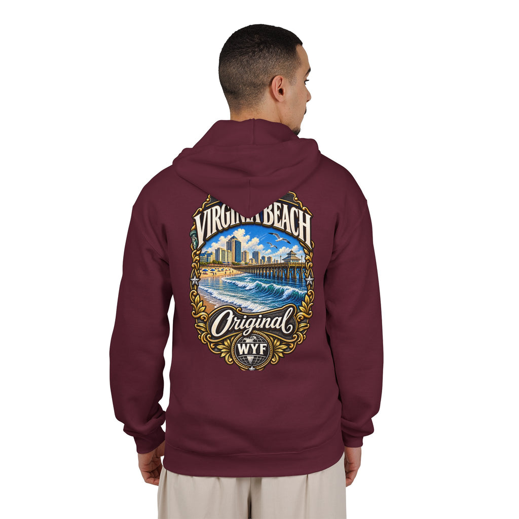 WYF Virginia Beach Full-Zip Hoodie | Virginia Beach Souvenir & Where You From Streetwear