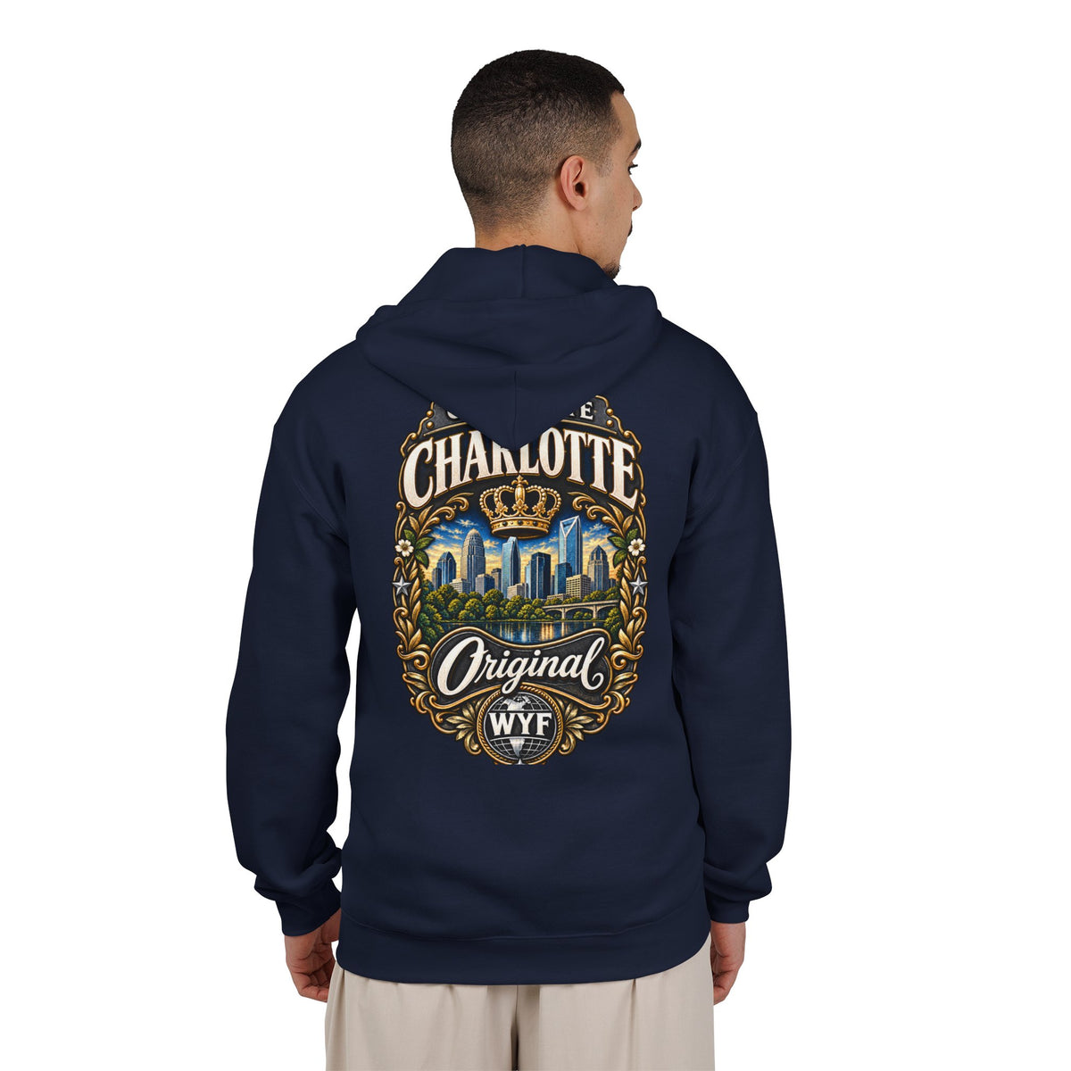 WYF Charlotte Full-Zip Hoodie | Charlotte Souvenir & Where You From Streetwear