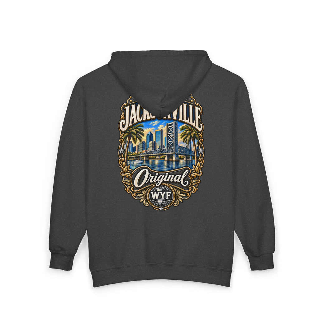 WYF Jacksonville Full-Zip Hoodie | Jacksonville Souvenir & Where You From Streetwear