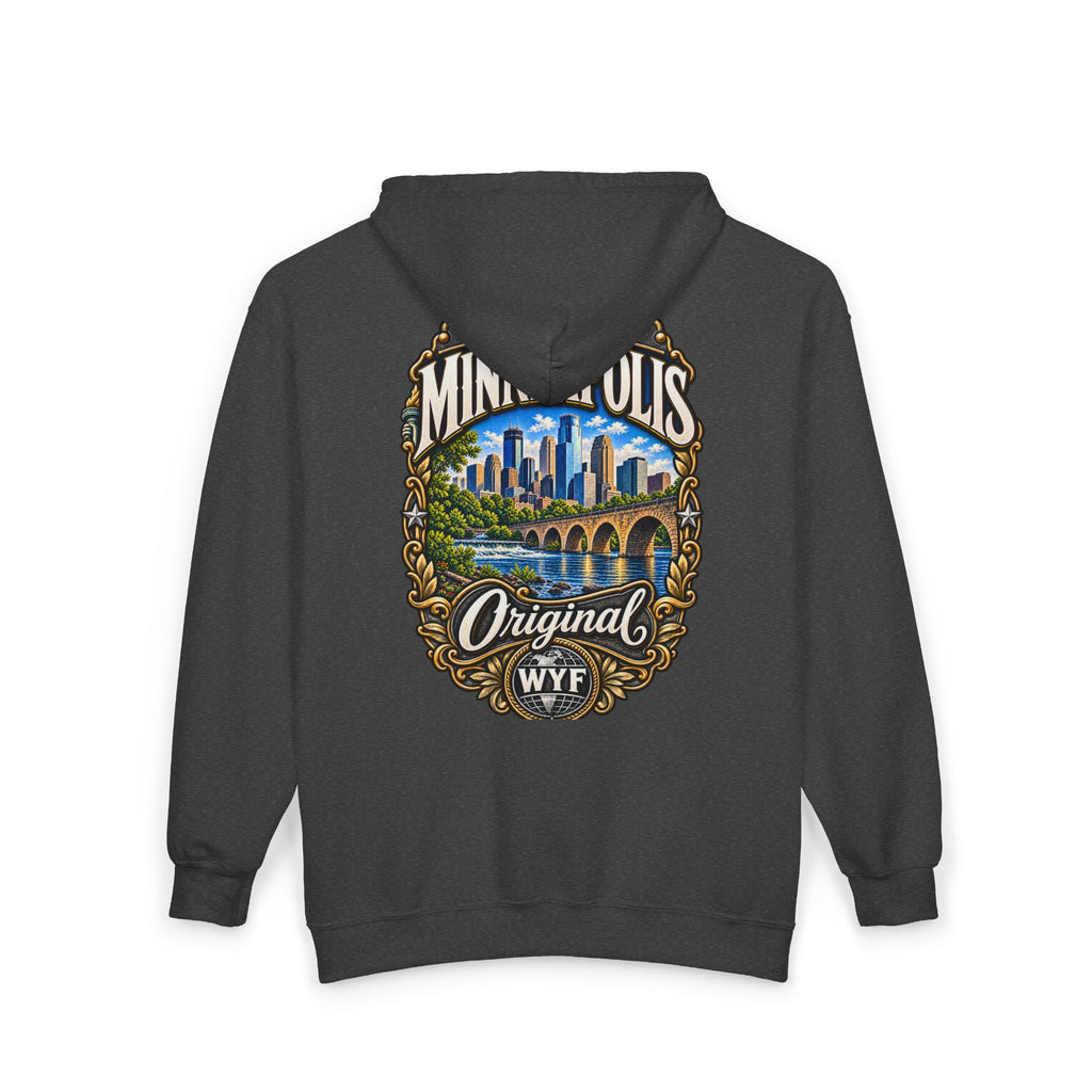 WYF Minneapolis Full-Zip Hoodie | Minneapolis Souvenir & Where You From Streetwear