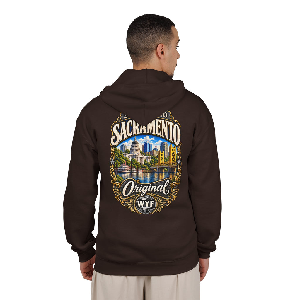 WYF Sacramento Full-Zip Hoodie | Sacramento Souvenir & Where You From Streetwear